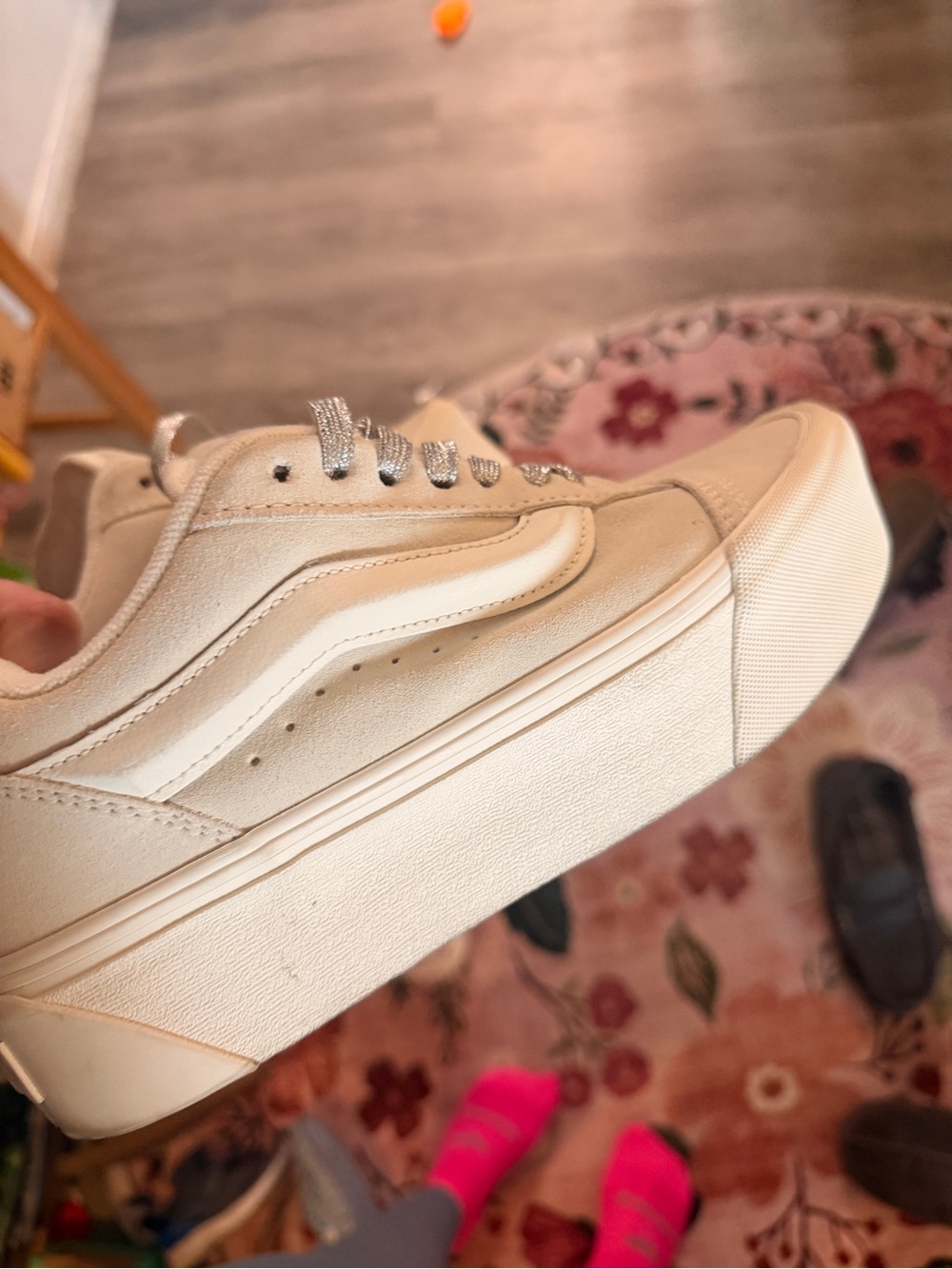 Vans Women’s Knu Cool School Platform Sneaker - Cream
